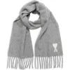 Ami Alexandre Mattiussi Ami Paris Laine Scarf In Gray