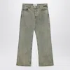 Ami Alexandre Mattiussi Ami Paris Laurel Green Faded Effect Jeans In Green