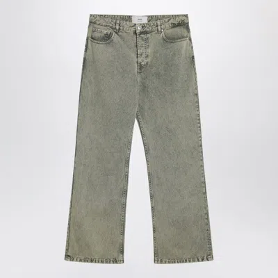 Ami Alexandre Mattiussi Ami Paris Laurel Green Faded Effect Jeans Men