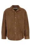 Ami Alexandre Mattiussi Ami Paris Ami Paris Brown Goat Suede Overshirt In Brown