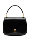 Ami Alexandre Mattiussi Black Glazed Leather Top Handle Paris Paris Bag Black