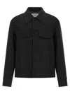 Ami Alexandre Mattiussi Adjustable Cuffs Chest Pockets Long Sleeves In Black