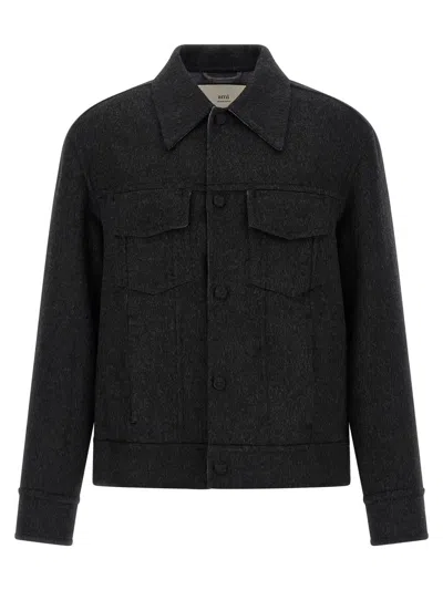 AMI ALEXANDRE MATTIUSSI AMI PARIS LENCI CLOTH OVERSHIRT
