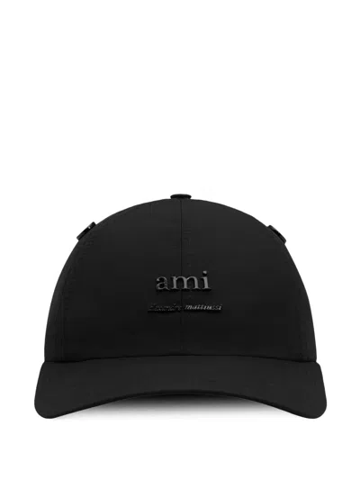Ami Alexandre Mattiussi Ami Paris Lettering Caps In Black