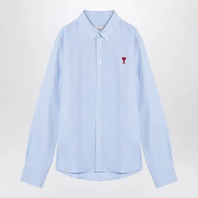 AMI ALEXANDRE MATTIUSSI AMI PARIS LIGHT BLUE AMI DE COEUR SHIRT