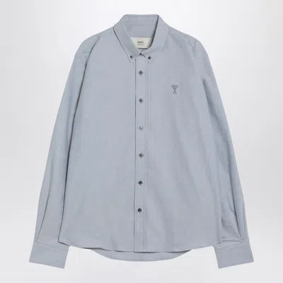 Ami Alexandre Mattiussi Ami Paris Light Blue Ami De Coeur Shirt