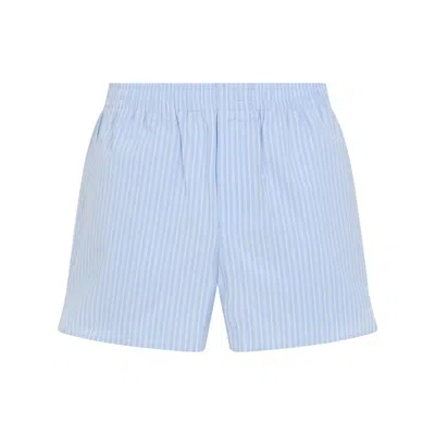 Ami Alexandre Mattiussi Ami Paris Light Blue Elasticated Cotton Shorts