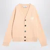 Ami Alexandre Mattiussi Ami Paris Light Beige Wool Cardigan Ami De Coeur Men In Neutral
