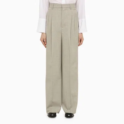 Ami Alexandre Mattiussi Ami Paris Light Heather Grey Polyester Trousers In Gray