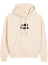 Ami Alexandre Mattiussi Logo Cotton Hoodie In Neutral