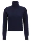 Ami Alexandre Mattiussi Dark Blue Logo Cachemire Sweater