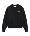Ami Alexandre Mattiussi Black Crewneck Sweatshirt With Logo Lettering Detail On The Front And Adc Logo Embroidery On The Rea In Black