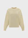 Ami Alexandre Mattiussi Ami Paris Logo Detailed Crewneck Sweatshirt In Nude