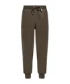 Ami Alexandre Mattiussi Ami Paris Logo Detailed Drawstring Sweatpants In Brown