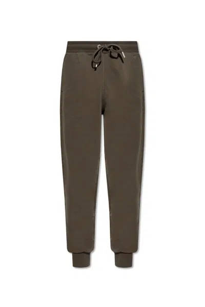 Ami Alexandre Mattiussi Ami Paris Logo Detailed Drawstring Sweatpants In Green