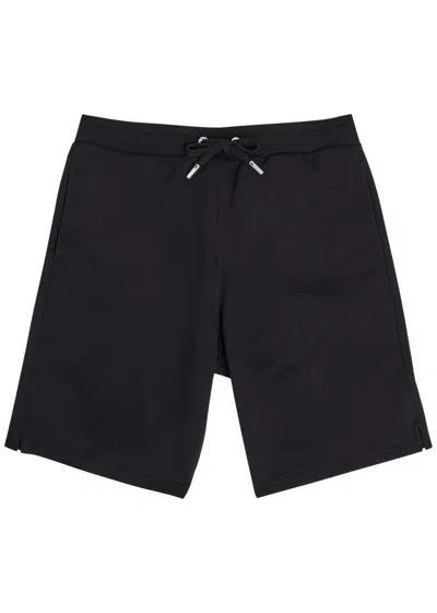Ami Alexandre Mattiussi Ami Paris Logo-embossed Cotton Shorts In Black