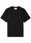 Ami Alexandre Mattiussi Ami De Coeur Black T-shirt In Black