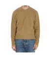 Ami Alexandre Mattiussi Alpaca And Wool Blend Long Sleeve Sweater In Gold