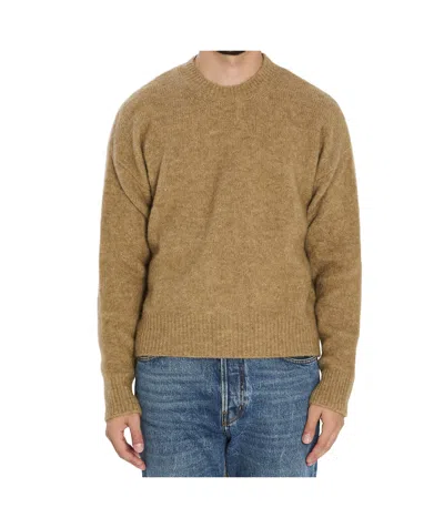 AMI ALEXANDRE MATTIUSSI AMI PARIS LOGO EMBROIDERED CREWNECK JUMPER