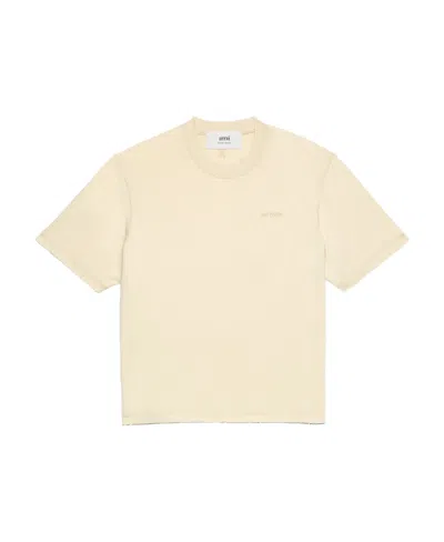 AMI ALEXANDRE MATTIUSSI AMI PARIS LOGO EMBROIDERED CREWNECK T-SHIRT