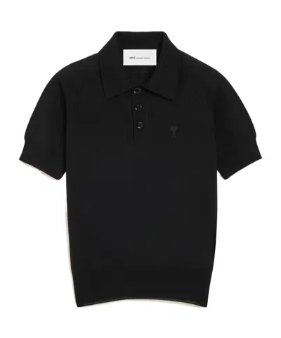 Ami Alexandre Mattiussi Short-sleeved Polo Shirt In Black