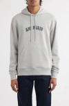 Ami Alexandre Mattiussi Ami Paris Logo Cotton Hoodie In Heather Ash Grey