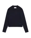 Ami Alexandre Mattiussi Ami Paris Logo Patch Crewneck Jumper In Black