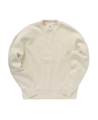 Ami Alexandre Mattiussi Ami Paris Logo Patch Crewneck Sweatshirt In Nude