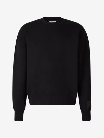 Ami Alexandre Mattiussi Ami Paris Logo Patch Sweatshirt In Black