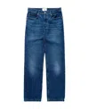 Ami Alexandre Mattiussi Ami Paris Logo Patch Used Effect Jeans In Blue
