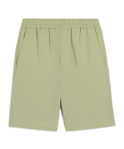 AMI ALEXANDRE MATTIUSSI AMI PARIS LOGO PLAQUE BERMUDA SHORTS