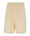 Ami Alexandre Mattiussi Elasticated Waist Bermuda In Nude