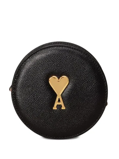 Ami Alexandre Mattiussi Ami Paris Logo Plaque Shoulder Bag In Black
