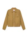 Ami Alexandre Mattiussi Ami Paris Logo Plaque Twill Bomber Jacket In Nude