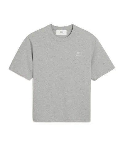 AMI ALEXANDRE MATTIUSSI AMI PARIS LOGO PRINTED CREWNECK T-SHIRT