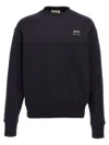 Ami Alexandre Mattiussi Black Crewneck Sweatshirt With Logo Lettering Detail On The Front And Adc Logo Embroidery On The Rea In Black