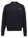 Ami Alexandre Mattiussi Black Crewneck Sweatshirt With Logo Lettering Detail On The Front And Adc Logo Embroidery On The Rea In Black