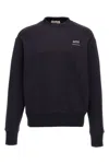 Ami Alexandre Mattiussi Black Crewneck Sweatshirt With Logo Lettering Detail On The Front And Adc Logo Embroidery On The Rea