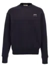Ami Alexandre Mattiussi Black Crewneck Sweatshirt With Logo Lettering Detail On The Front And Adc Logo Embroidery On The Rea In Black