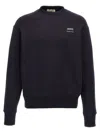 Ami Alexandre Mattiussi Black Crewneck Sweatshirt With Logo Lettering Detail On The Front And Adc Logo Embroidery On The Rea In Black