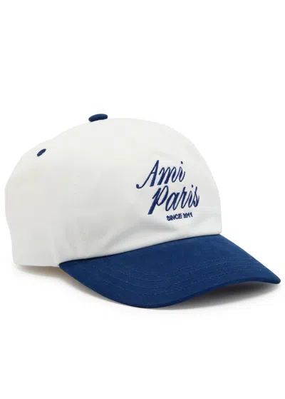 Ami Alexandre Mattiussi Ami Paris Bicolor Logo Embroidered Adjustable Baseball Cap In Multi