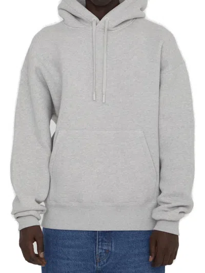 Ami Alexandre Mattiussi Ami De Coeur Hoodie Grey In Heather Ash Grey