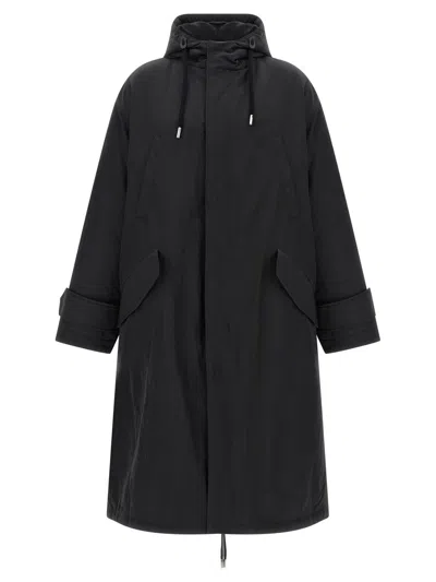 Ami Alexandre Mattiussi Long Parka Puffer Jackets Gray In Black