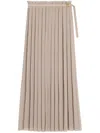 Ami Alexandre Mattiussi Ami Paris 'pleated' Skirt In Brown