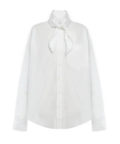 Ami Alexandre Mattiussi Ami Paris Long-sleeved Button-up Shirt In White