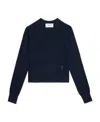 Ami Alexandre Mattiussi Ami Paris Long-sleeved Crewneck Knitted Jumper In Black