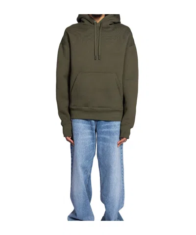 Ami Alexandre Mattiussi Ami Paris Long-sleeved Drawstring Hoodie In Brown