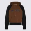 Ami Alexandre Mattiussi Ami Paris Men Cotton Colorblock Hoodie In Brown