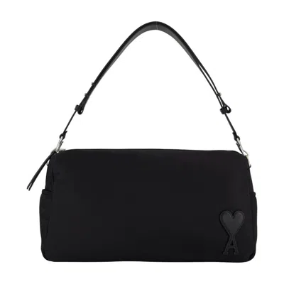 Ami Alexandre Mattiussi Ami Paris Marcel Large Shoulder Bag In Black
