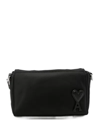 Ami Alexandre Mattiussi Ami Paris Marcel Nylon Camera Bag In Black